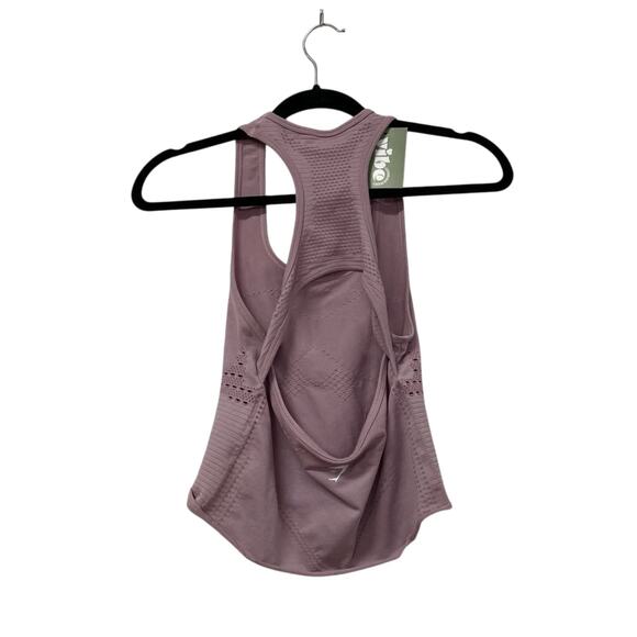 Gymshark Seamless Tank Top Womens Mesh Cutout Activewear Pink - Picture 2 of 2